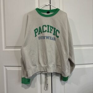 Green and White Pacific Sunwear Sweatshirt